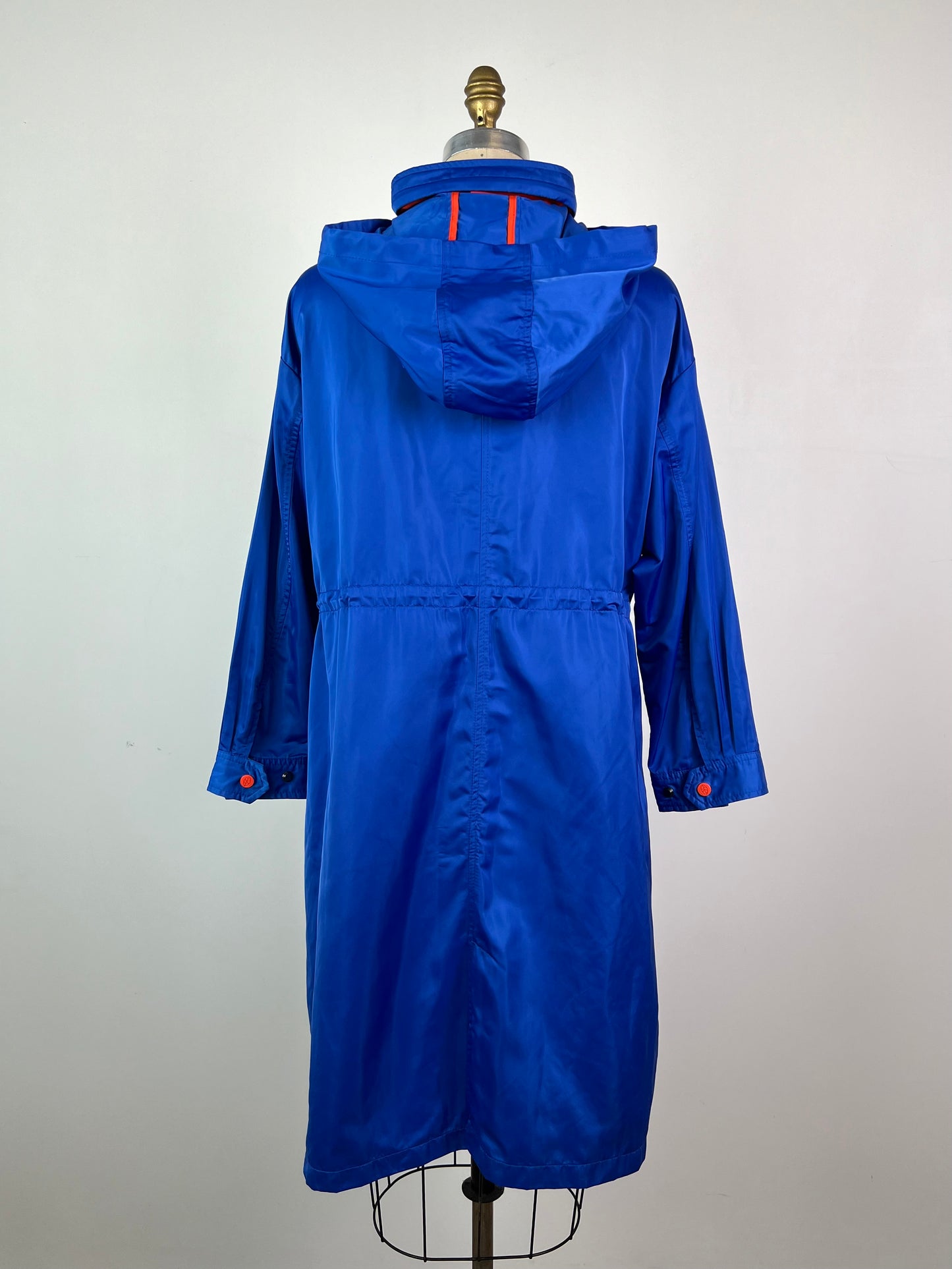 Manteau mi-saison à capuchon bleu cobalt (S)