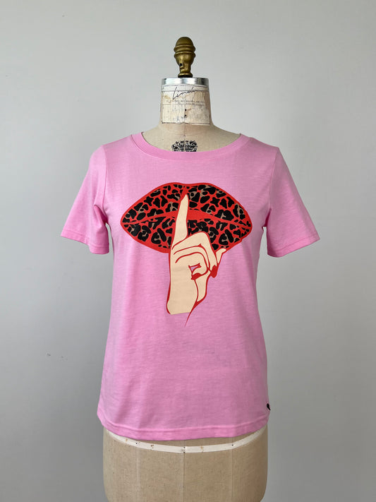 T-shirt rose  "secret bien gardé" (XS)