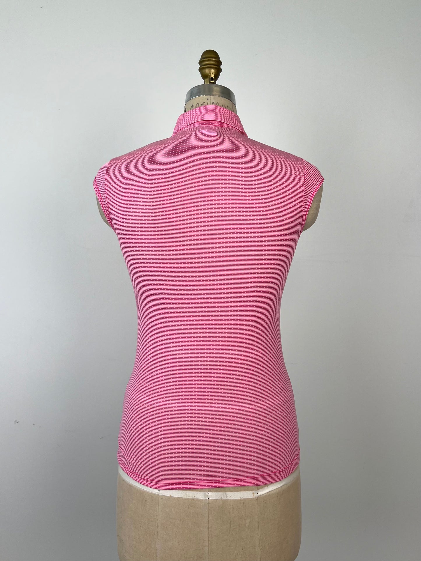 Top polo en microfibre rose (XS+S)