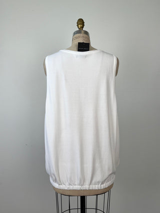 White knitted balloon top (TU)