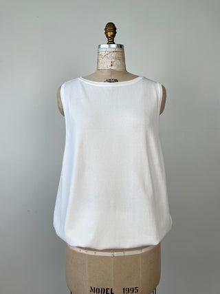 White knitted balloon top (TU)