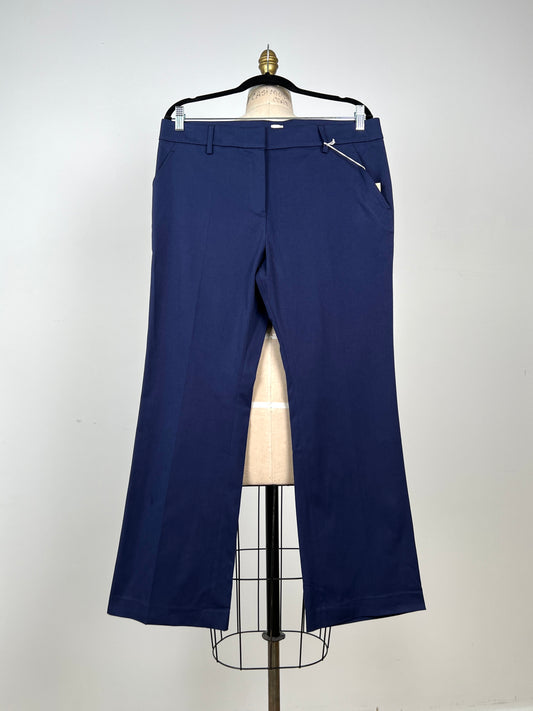 Pantalon tailleur bootcut en coton sergé (8 à 12)