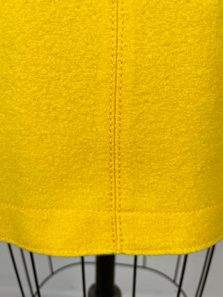 Yellow flared skirt in virgin wool felt (XS and S)