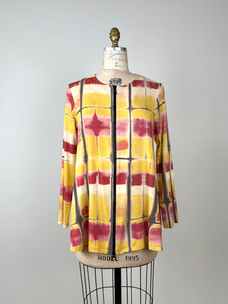 Watercolor Plaid Tunic Jacket (S)