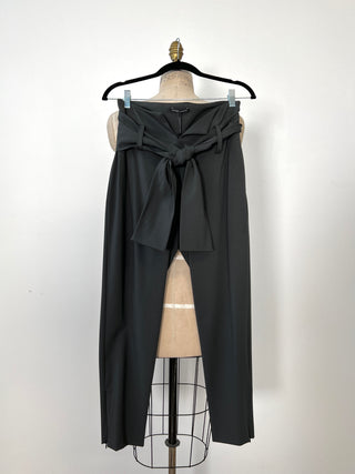 Pantalon anthracite à taille revers (M)