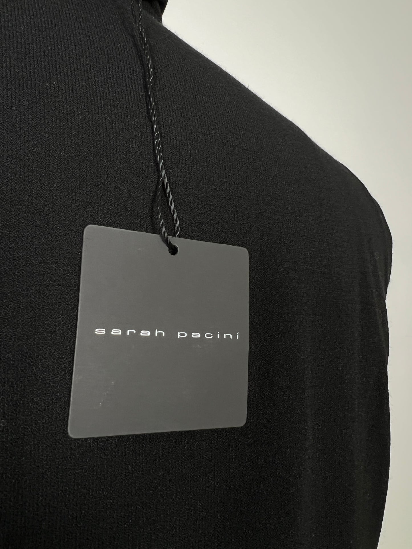 Robe en tricot noir blousée plissée lavable (XS/M)