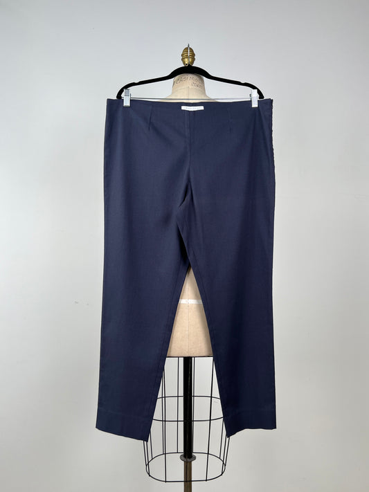 Pantalon marine en coton tissé (L/XL)