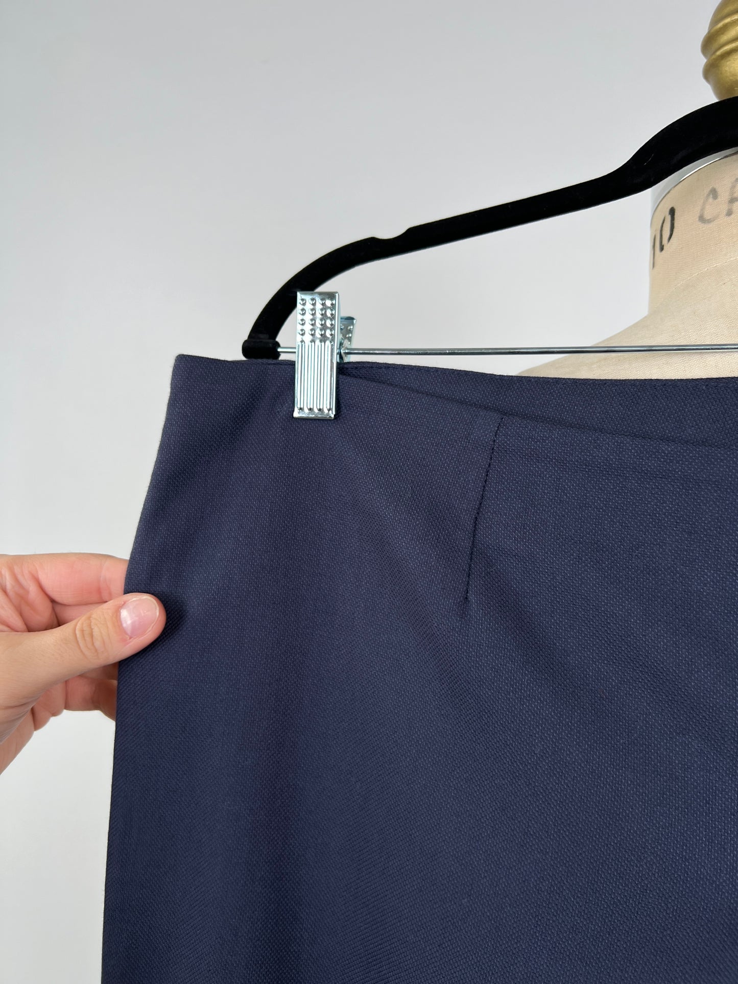 Pantalon marine en coton tissé (XL)