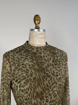 Khaki leopard print dress (6)