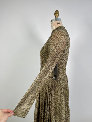 Khaki leopard print dress (6)