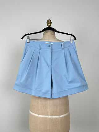 Short tailleur bleu clair lavable (4+6)