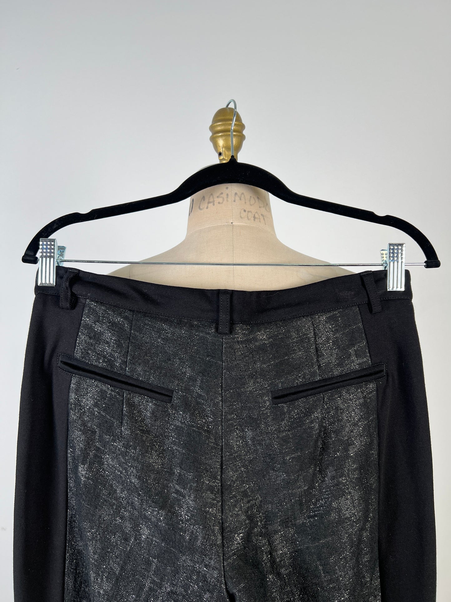 Pantalon bi-matière noir et anthracite (6)