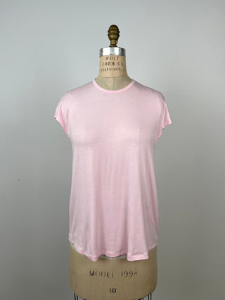 Top en fibres naturelles rose (XS)