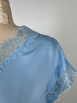 Sky blue floral lace top (6)