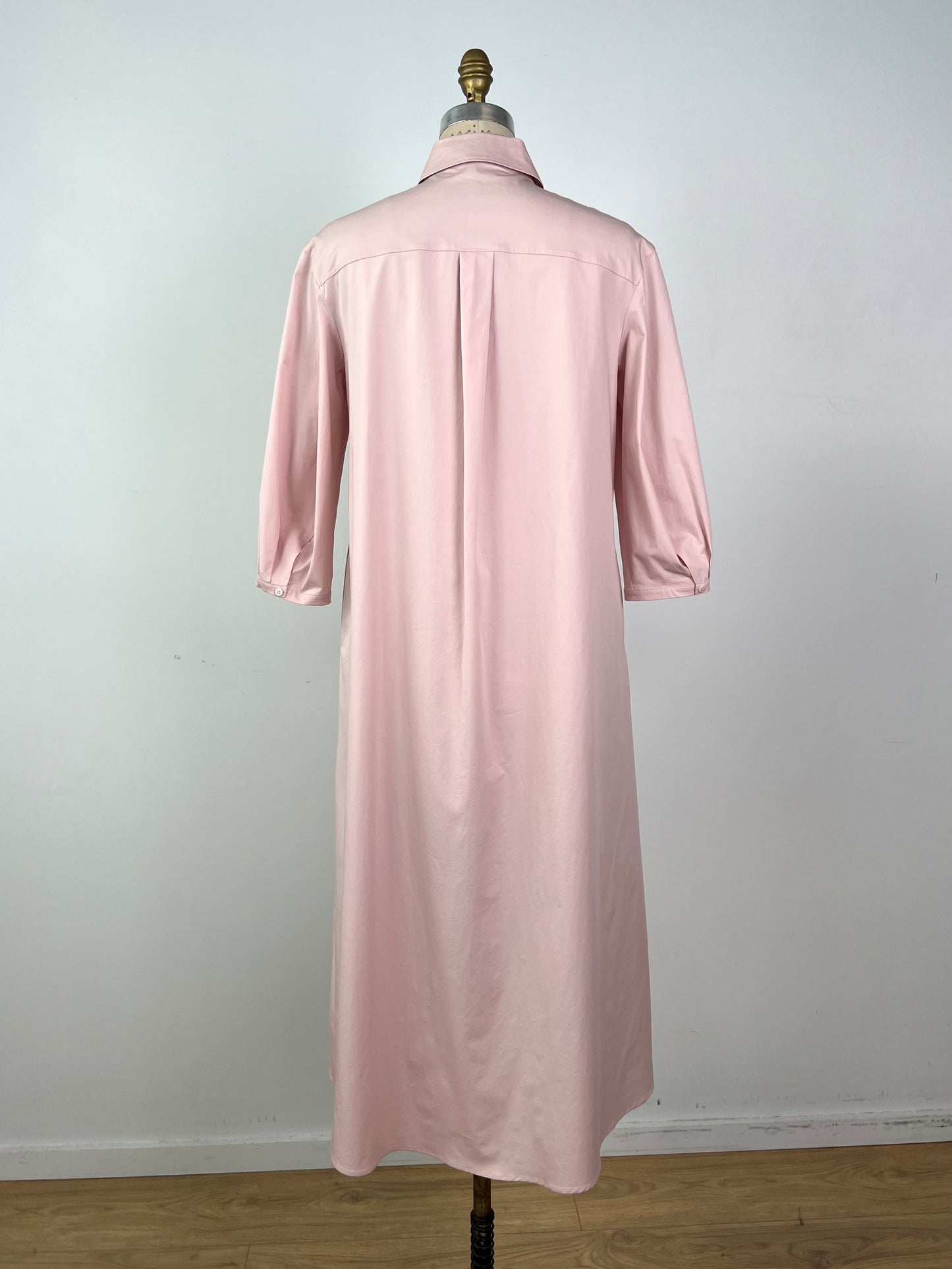 Robe en toile de coton rose poudre lavable (6 à 10)