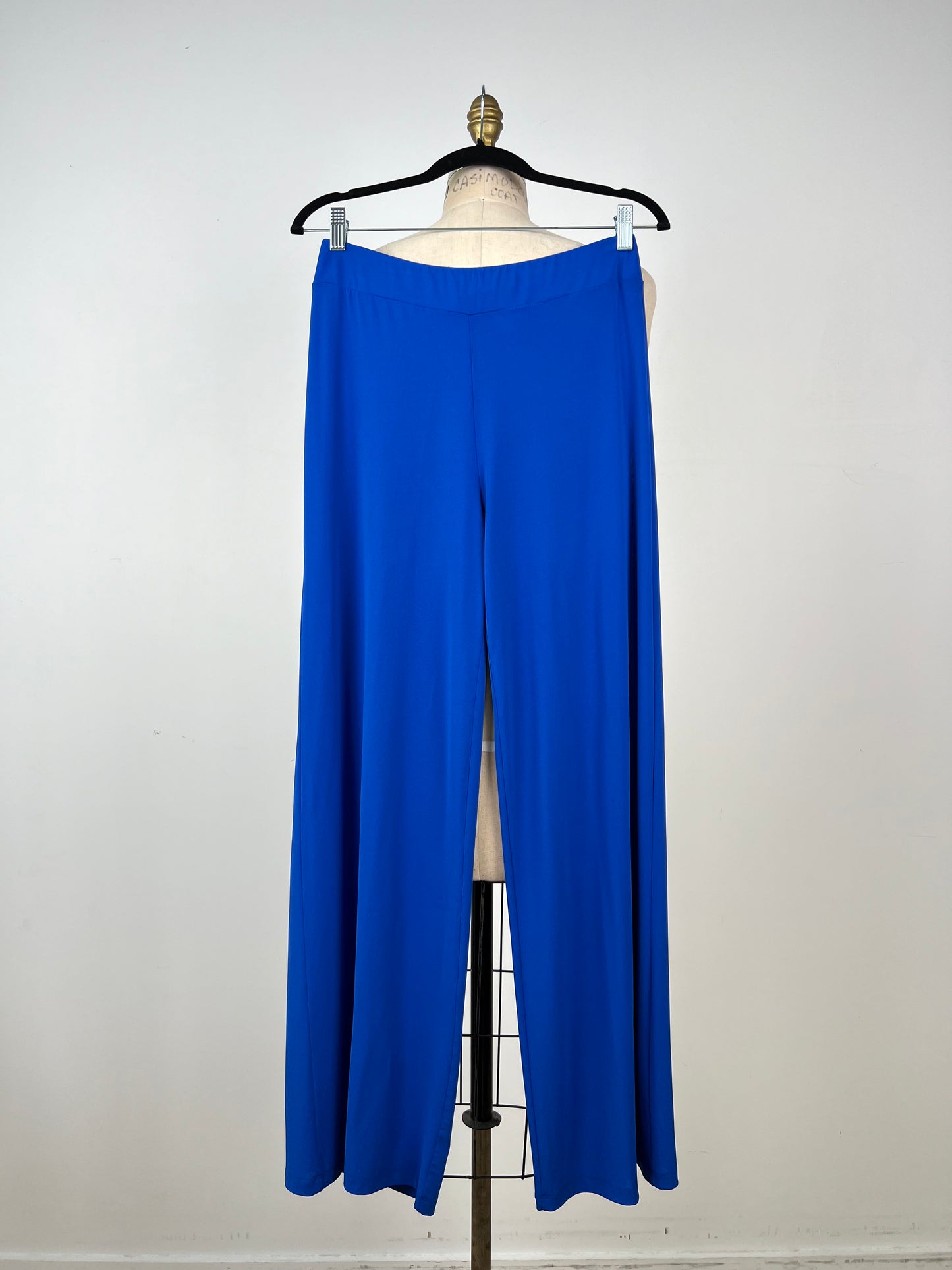 Pantalon palazzo bleu cobalt (S)