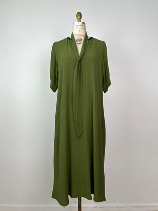 Moss green comfort dress (6)