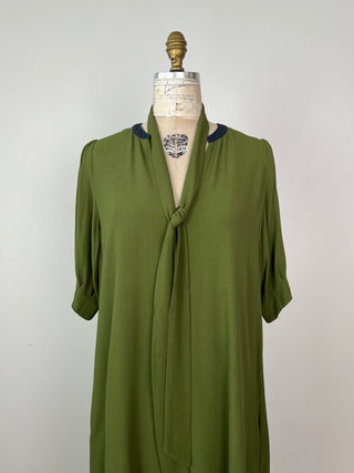 Moss green comfort dress (6)