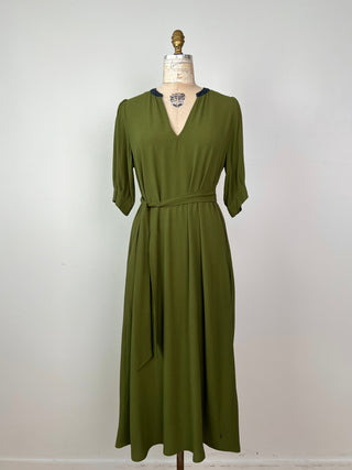 Moss green comfort dress (6)