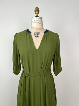 Moss green comfort dress (6)