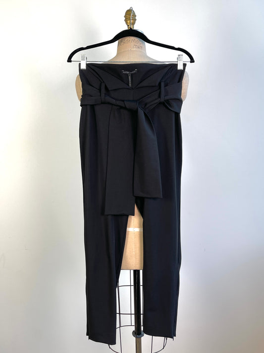 Pantalon noir à taille revers (XS-L-XL)