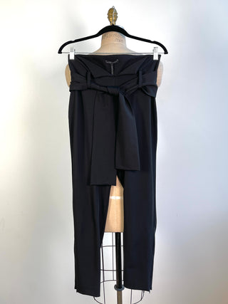 Black cuffed waist pants (XS+L)