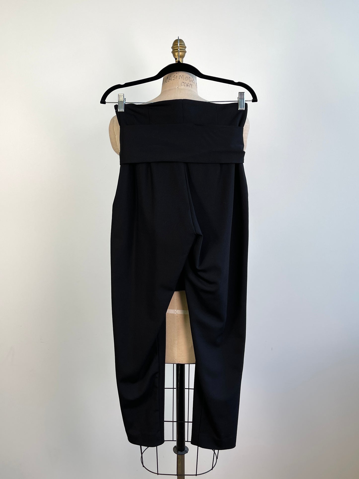 Pantalon noir à taille revers (XS-L-XL)
