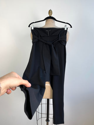 Black cuffed waist pants (XS+L)