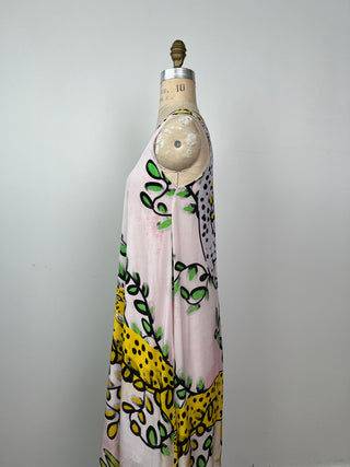 Robe évasée féline et florale (4)