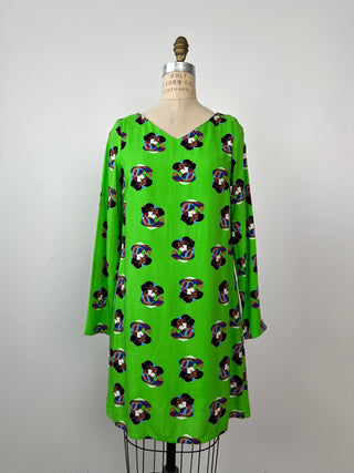 Robe vert pomme à imprimé femmes (S)