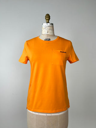 T-shirt tangerine à strass assortis (XS-L)