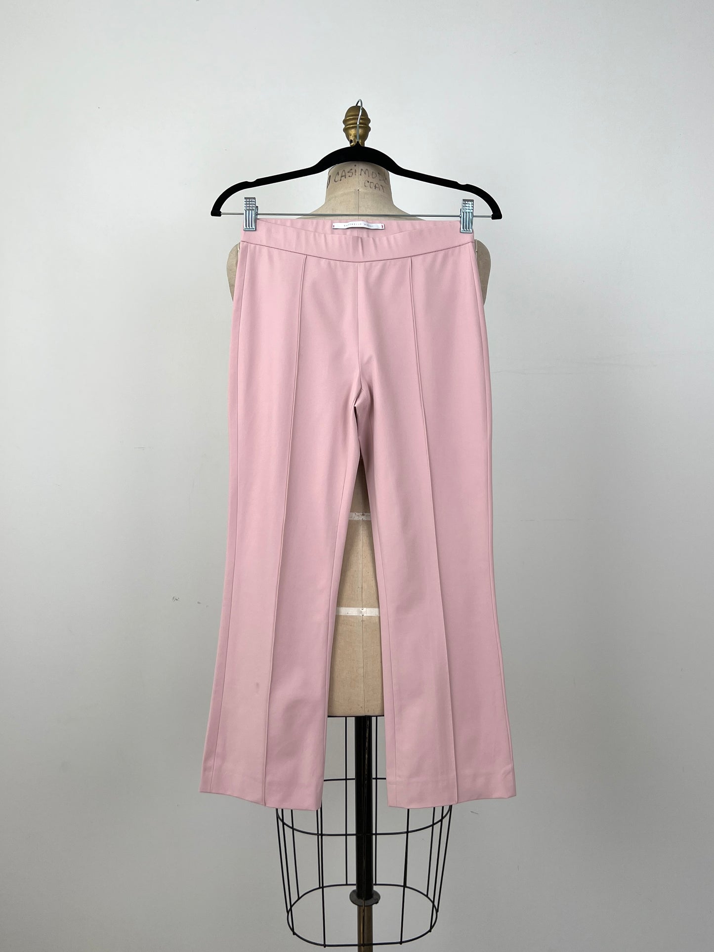 Pantalon bootcut en toile stretch rose (2+4)