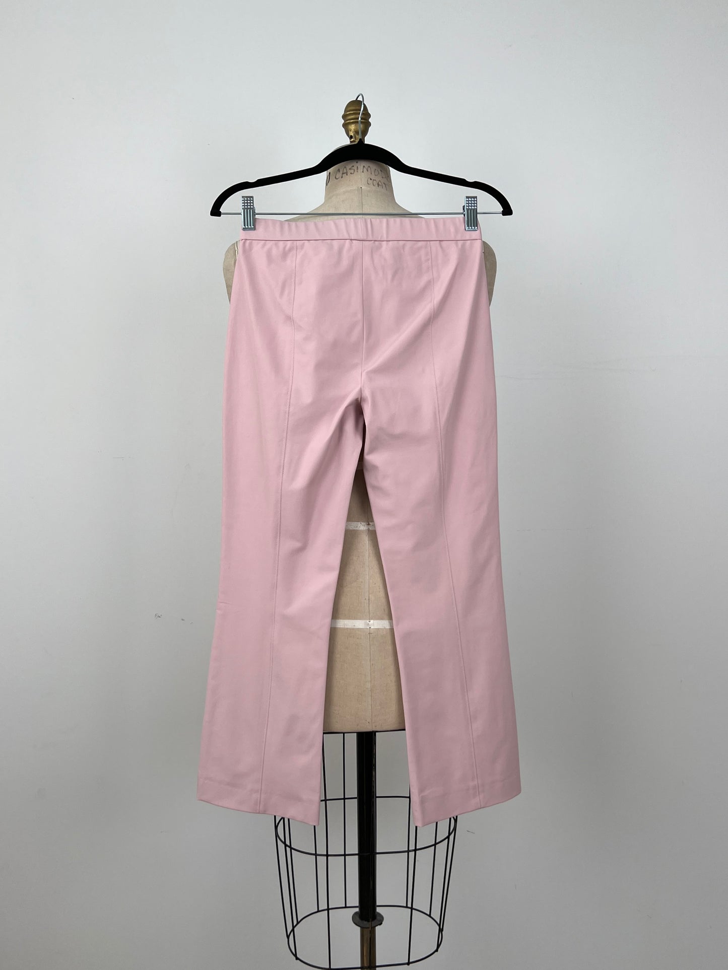 Pantalon bootcut en toile stretch rose (2+4)