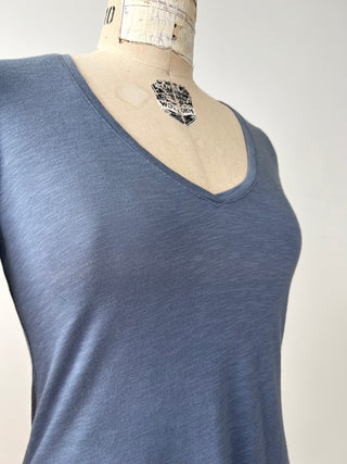 IMP Slate Blue V-Neck T-Shirt (XS+)