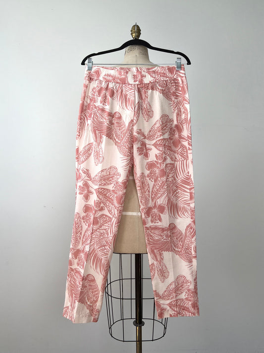 Pantalon orchidées en toile gaufrée (6)