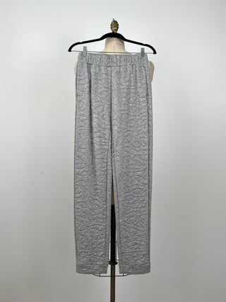 Pantalon jogger en molleton gris à effet capitonné (XS)