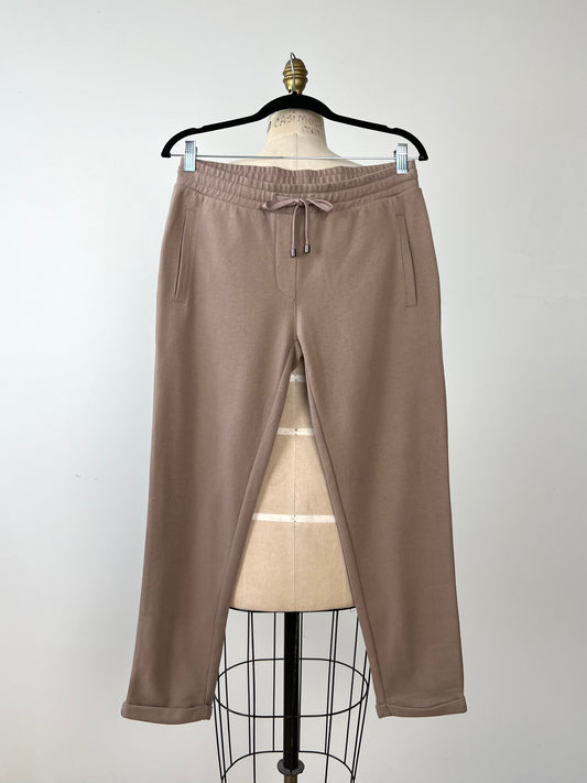 Pantalon jogger en molleton taupe (XS+S)