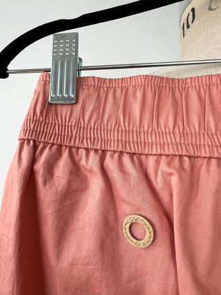 Pantalon en toile de coton rose brique (4)