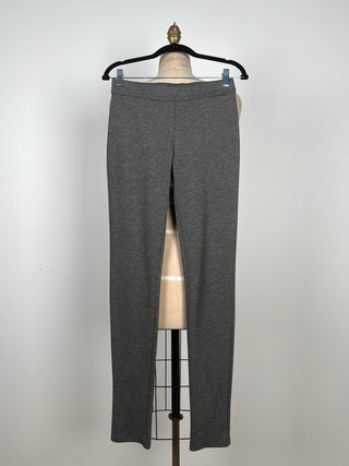 Pantalon legging et tricot tissé gris chiné (S)