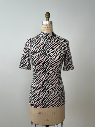 Pink zebra ribbed cotton top (6)