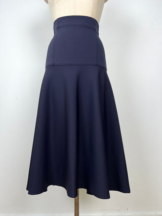 Navy chic sport skirt in wetsuit style (S and M)