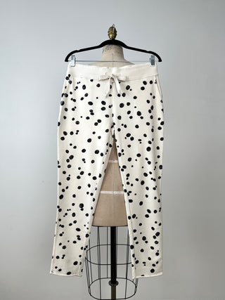 Dalmatian Print Fleece Jogger Pants (XS &amp; M)