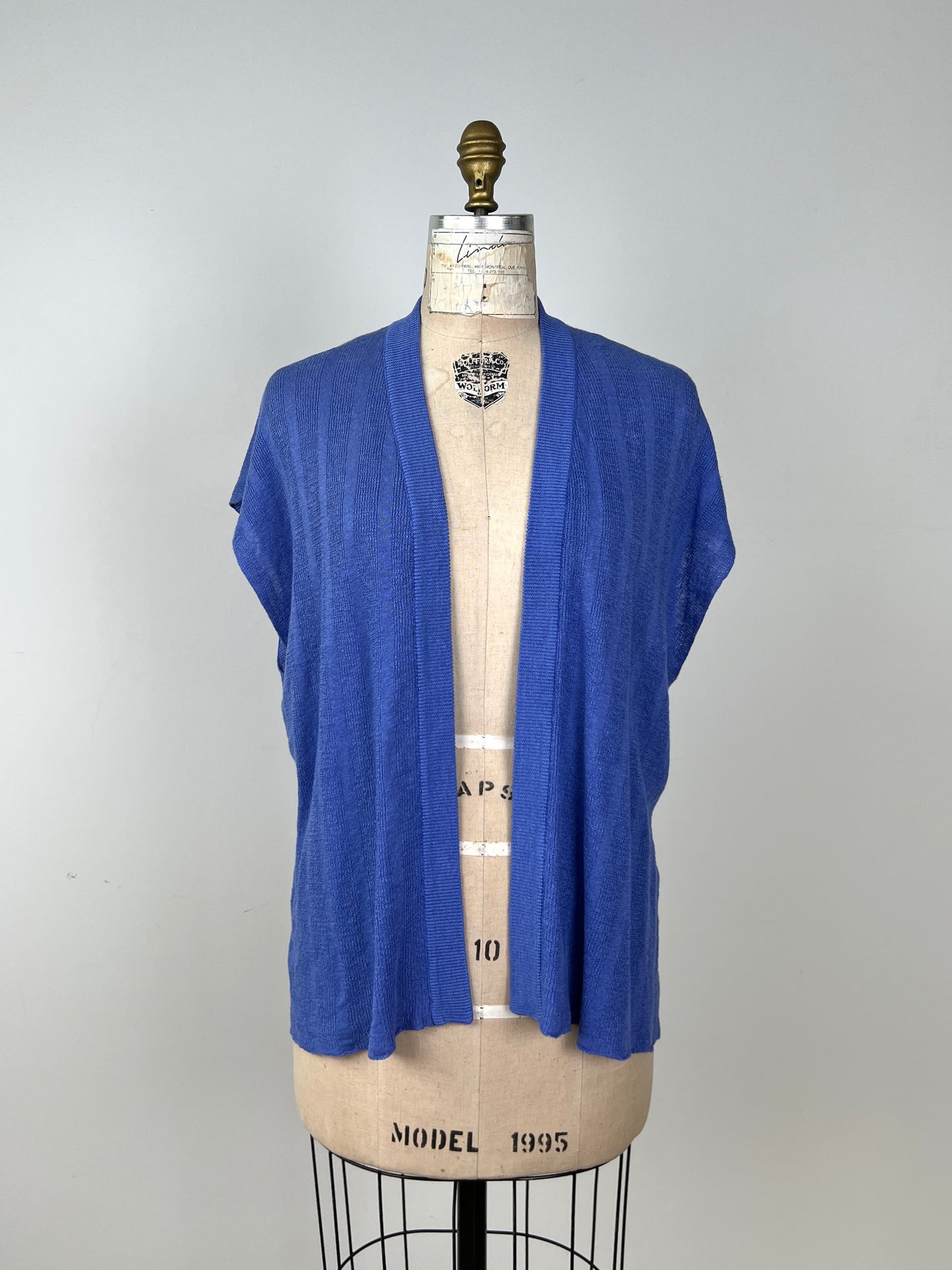 Veste en tricot de lin lavande (S)