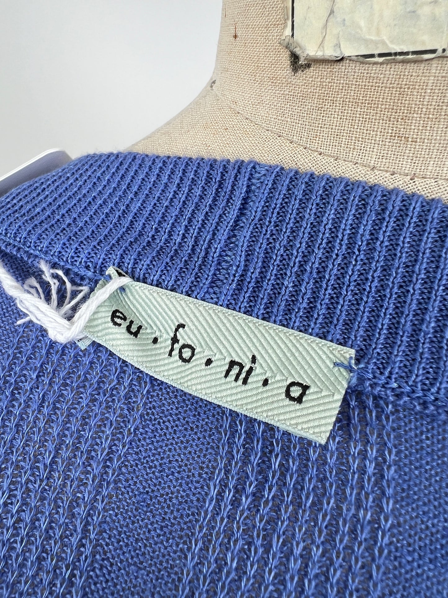Veste en tricot de lin lavande (S)