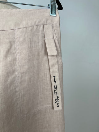 Pantalon en lin rosé Timeless (S)