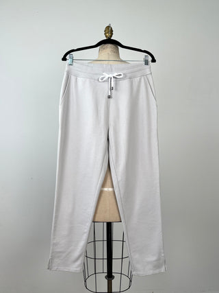 Pantalon jogger en molleton gris nuage (M)