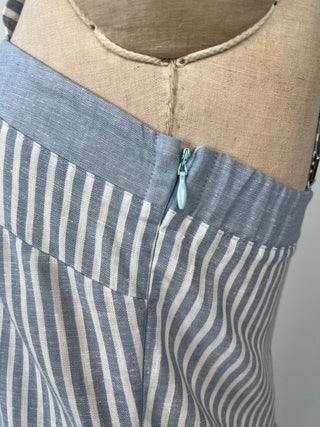 Robe à volant façon denim chambray (6)