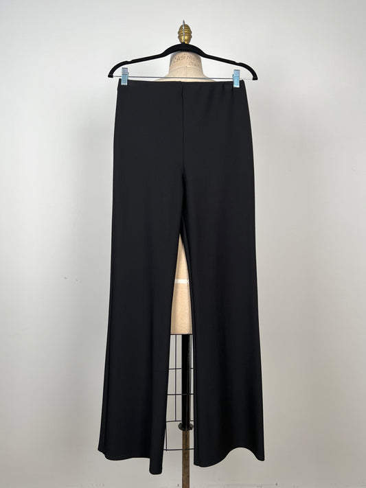 Pantalon Atena noir évasé à taille élastique (XS+M)