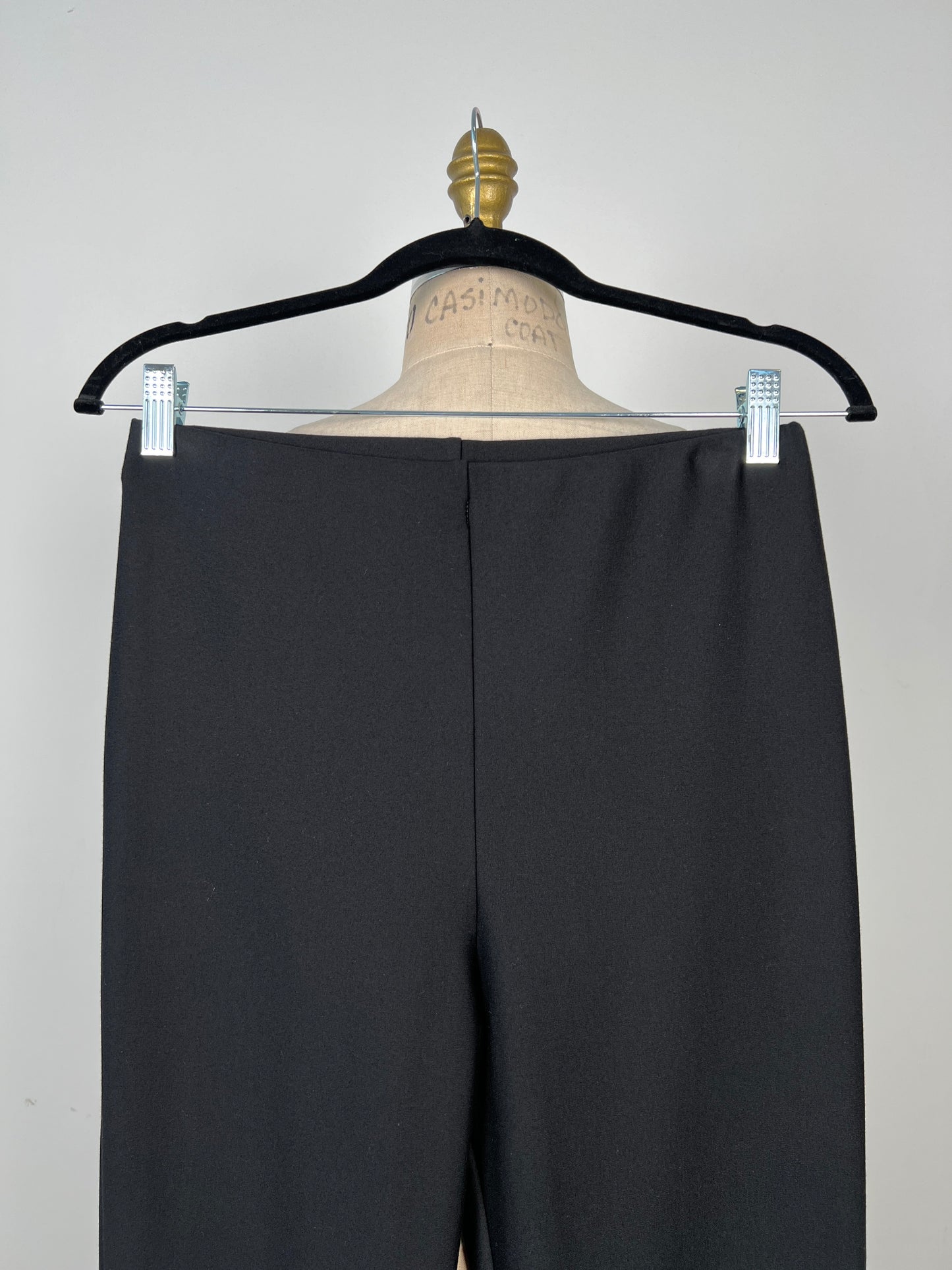 Pantalon noir évasé à taille élastique (S+M)