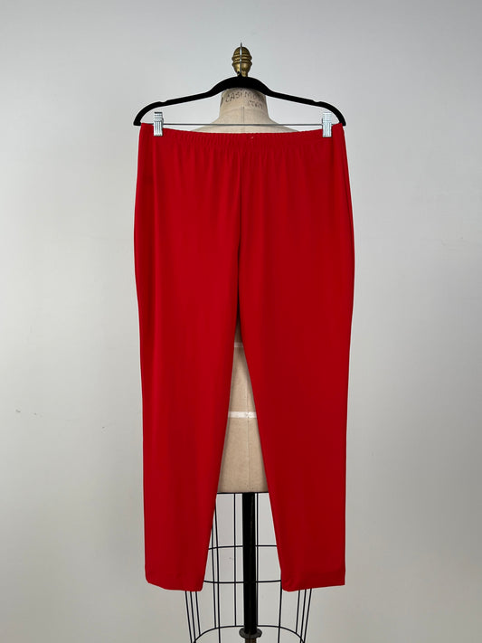Pantalon legging en microfibre orange sanguine (XL)